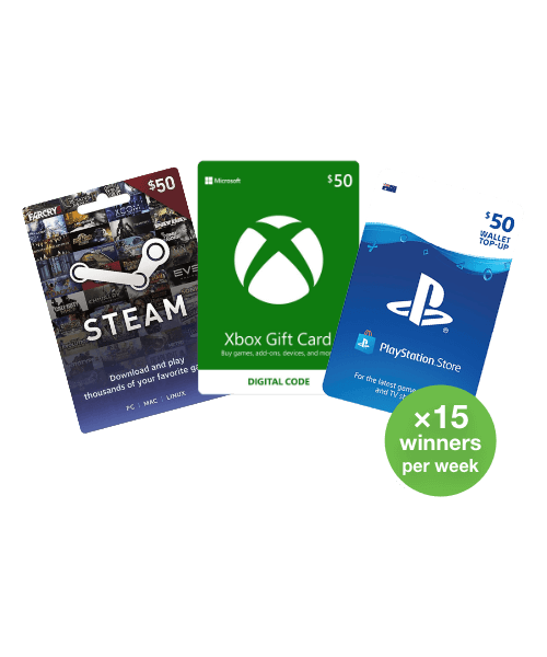 $50 Gift Cards (Steam, Xbox or Playstation)